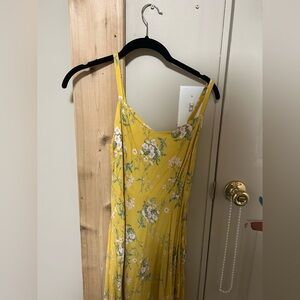 Old Navy Yellow Floral Smocked Dress